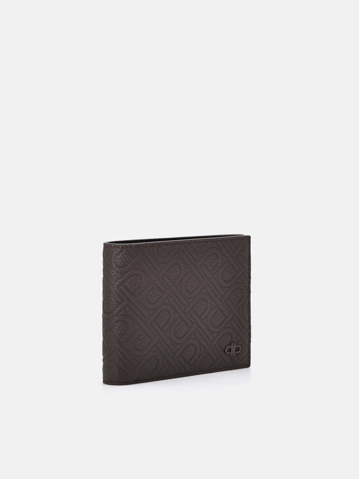 Embossed Leather Bi-Fold Flip Wallet, , hi-res