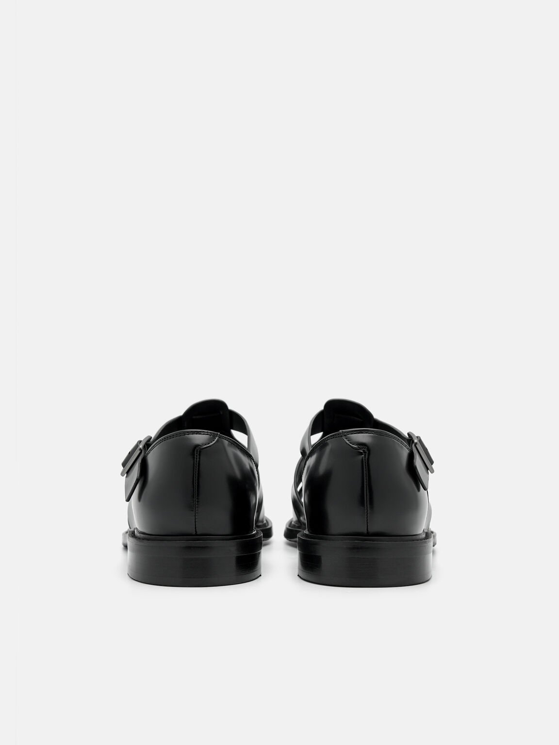 Brent Leather Caged Sandals, 
