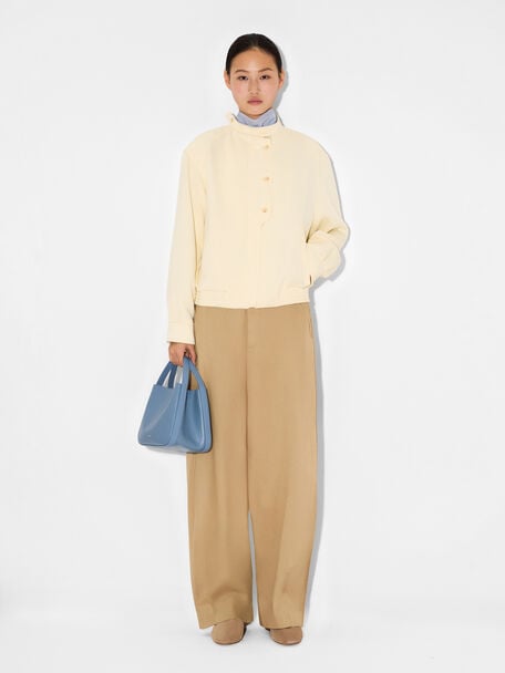 Dana Leather Bucket Bag, , hi-res