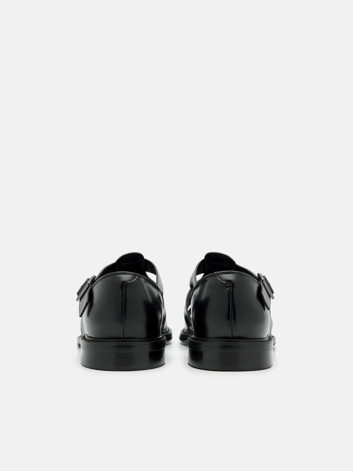 Brent Leather Caged Sandals, 