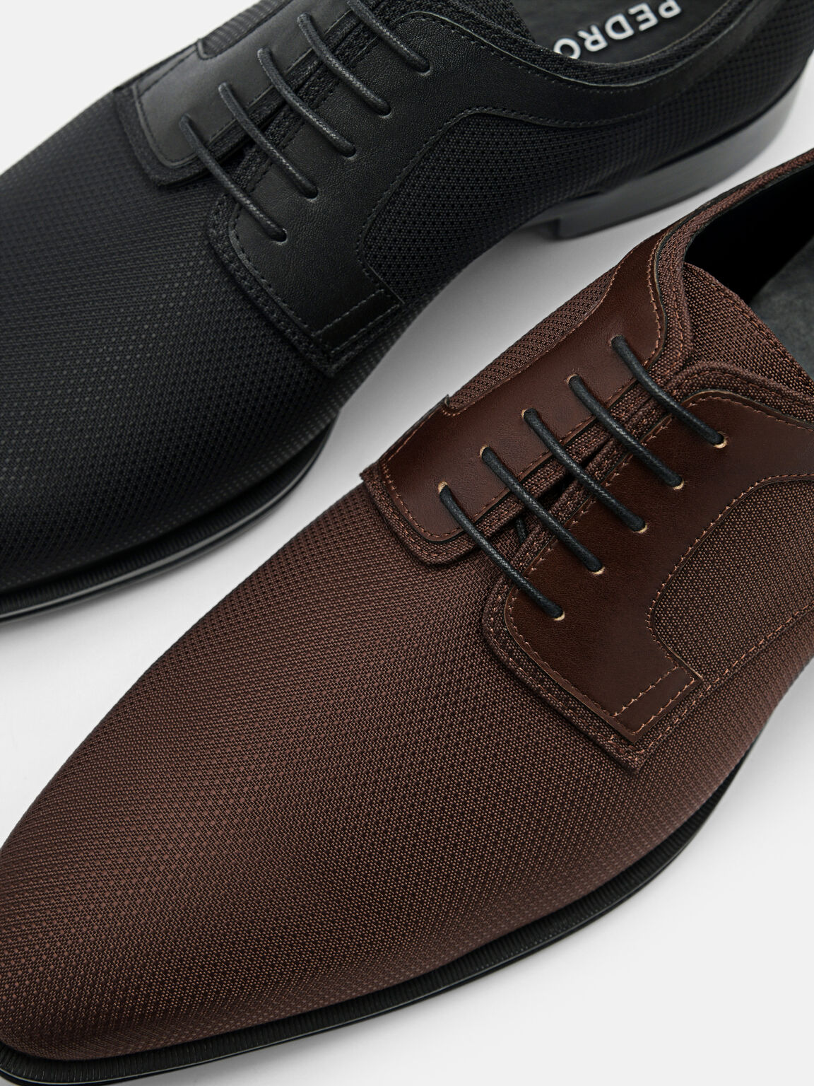 Nylon and Leather Derby Shoes, 