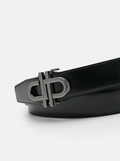 PEDRO Icon Leather Heel Sandals, Black