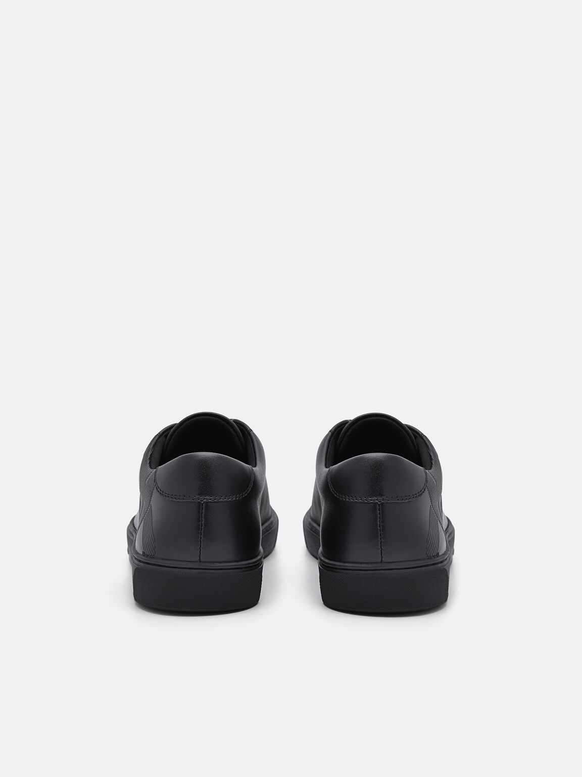 Women's PEDRO Icon Leather Sneakers, Black