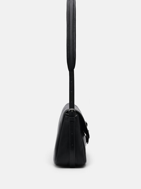 PEDRO Icon Leather Heel Sandals, Black