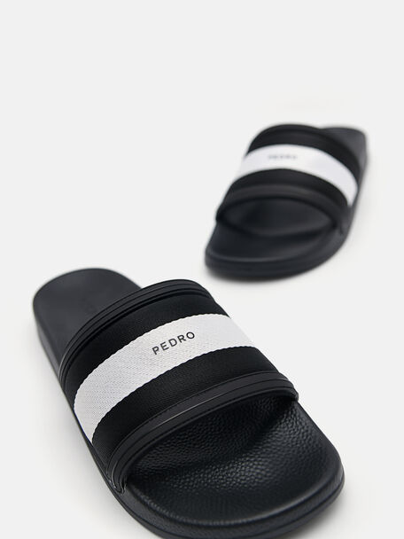 PEDRO Icon Leather Heel Sandals, Black