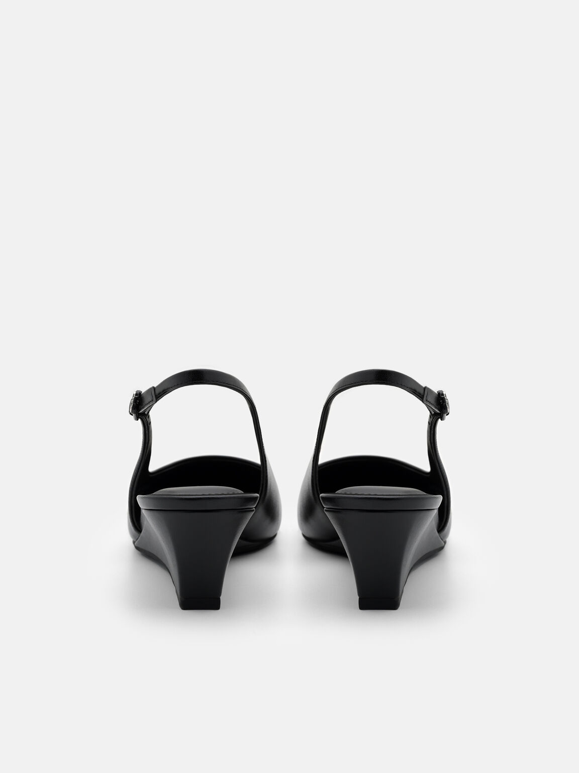 Sepatu Pumps Slingback Wedge Kulit Adena, , hi-res