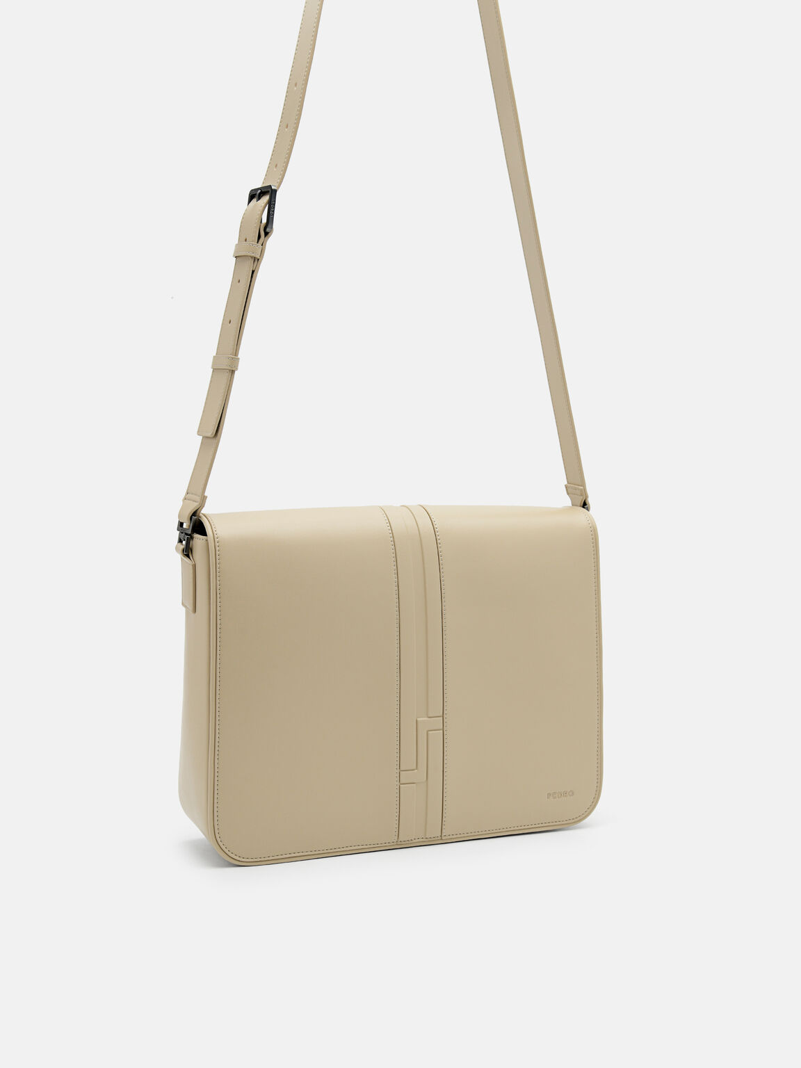 Textured Panel Messenger Bag, 