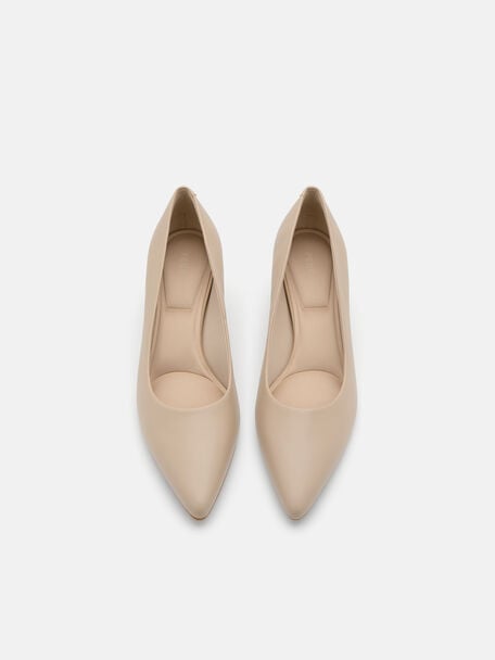 Quinn Leather Heel Pumps, , hi-res