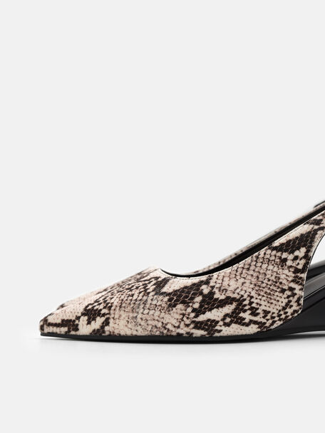 Sepatu Pumps Slingback Wedge Kulit Adena, , hi-res