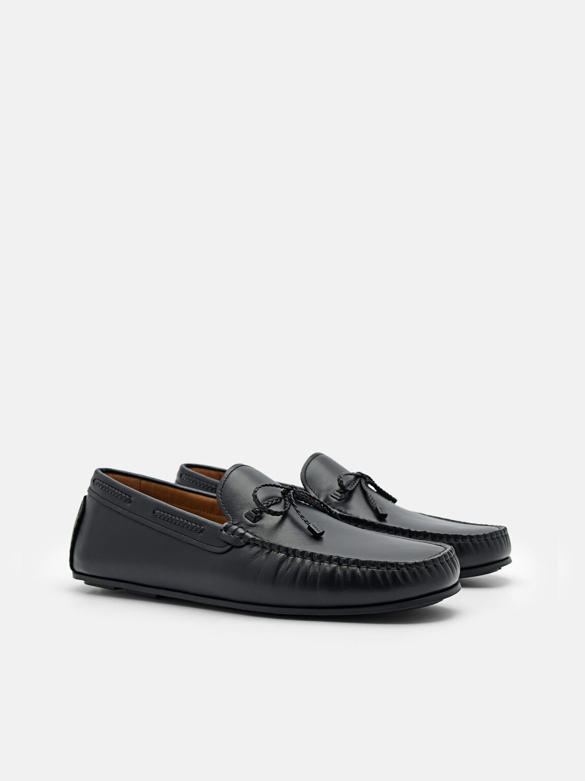 Leather Bow Driving Shoes, 
