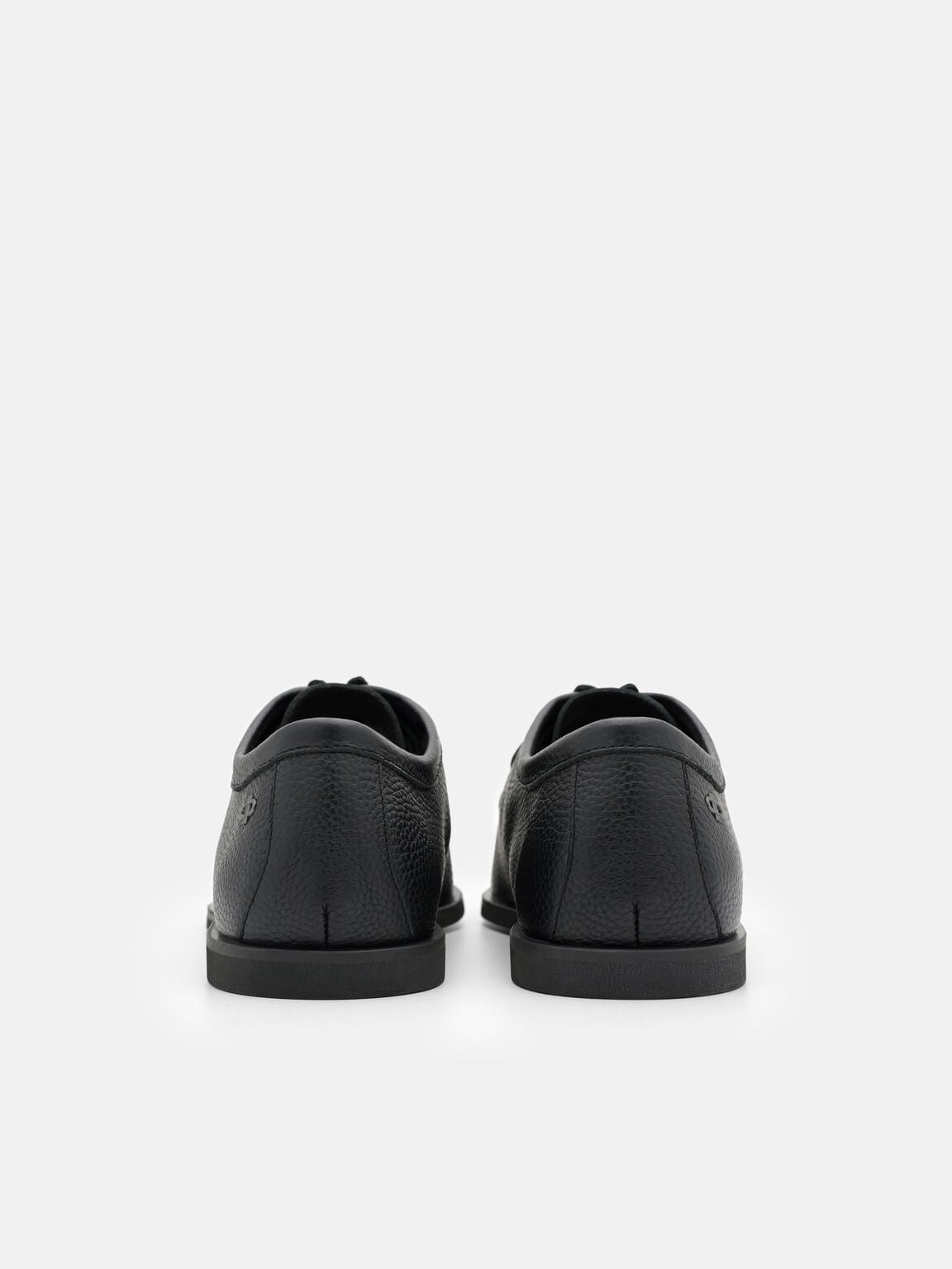 Tumbled Leather Moc-Toe Derby Shoes, , hi-res