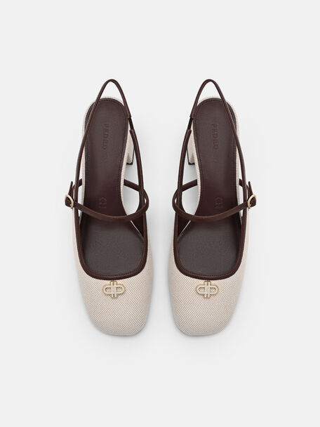 Slingback Heel Pumps, 