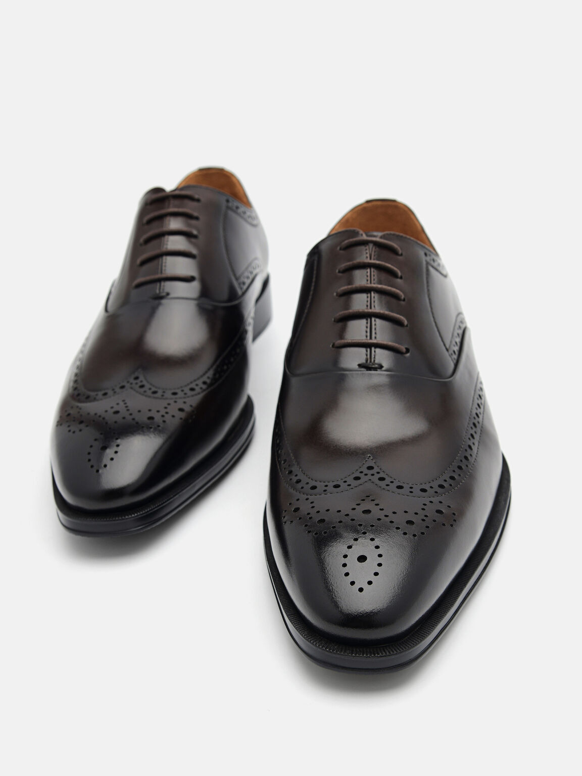 Leather Brogue Oxford Shoes, 