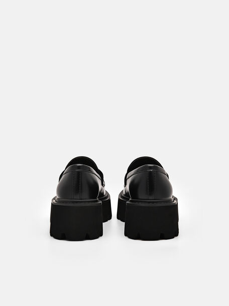 PEDRO Icon Leather Heel Sandals, Black