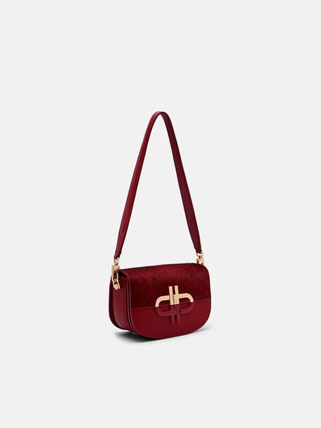 Duet Calf Hair Shoulder Bag, , hi-res