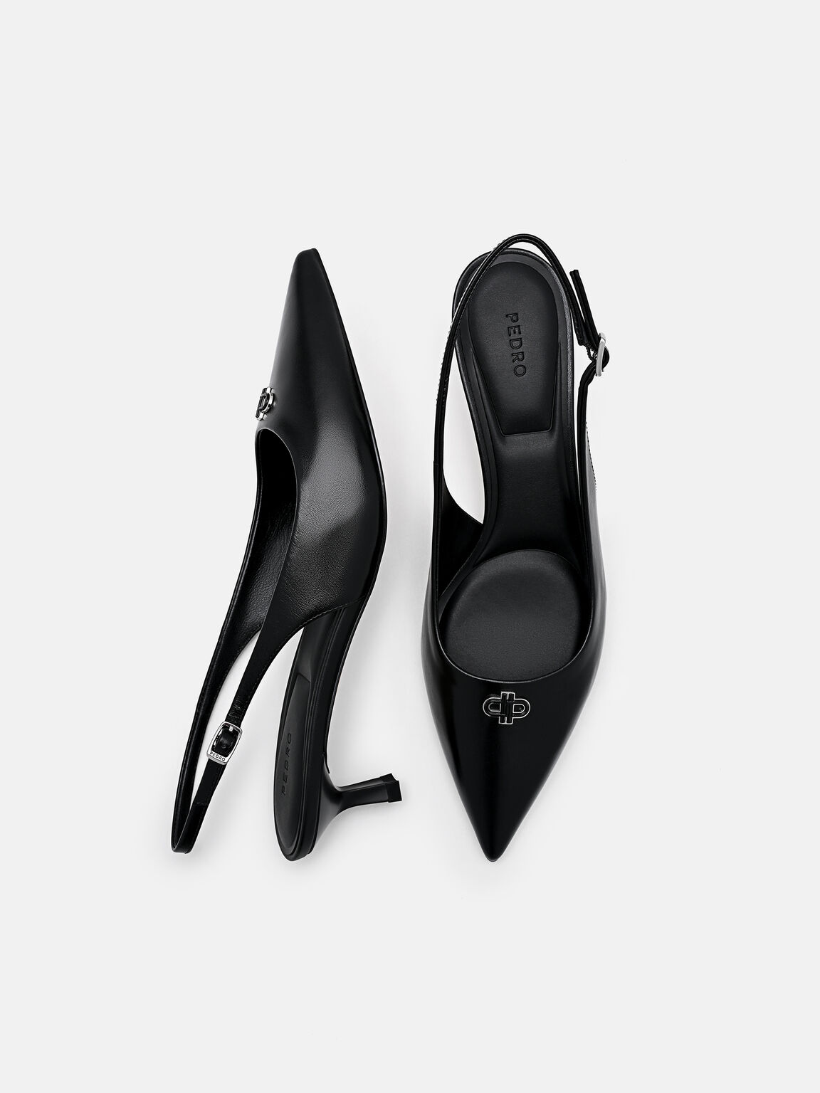Sepatu Hak Slingback Kulit, , hi-res