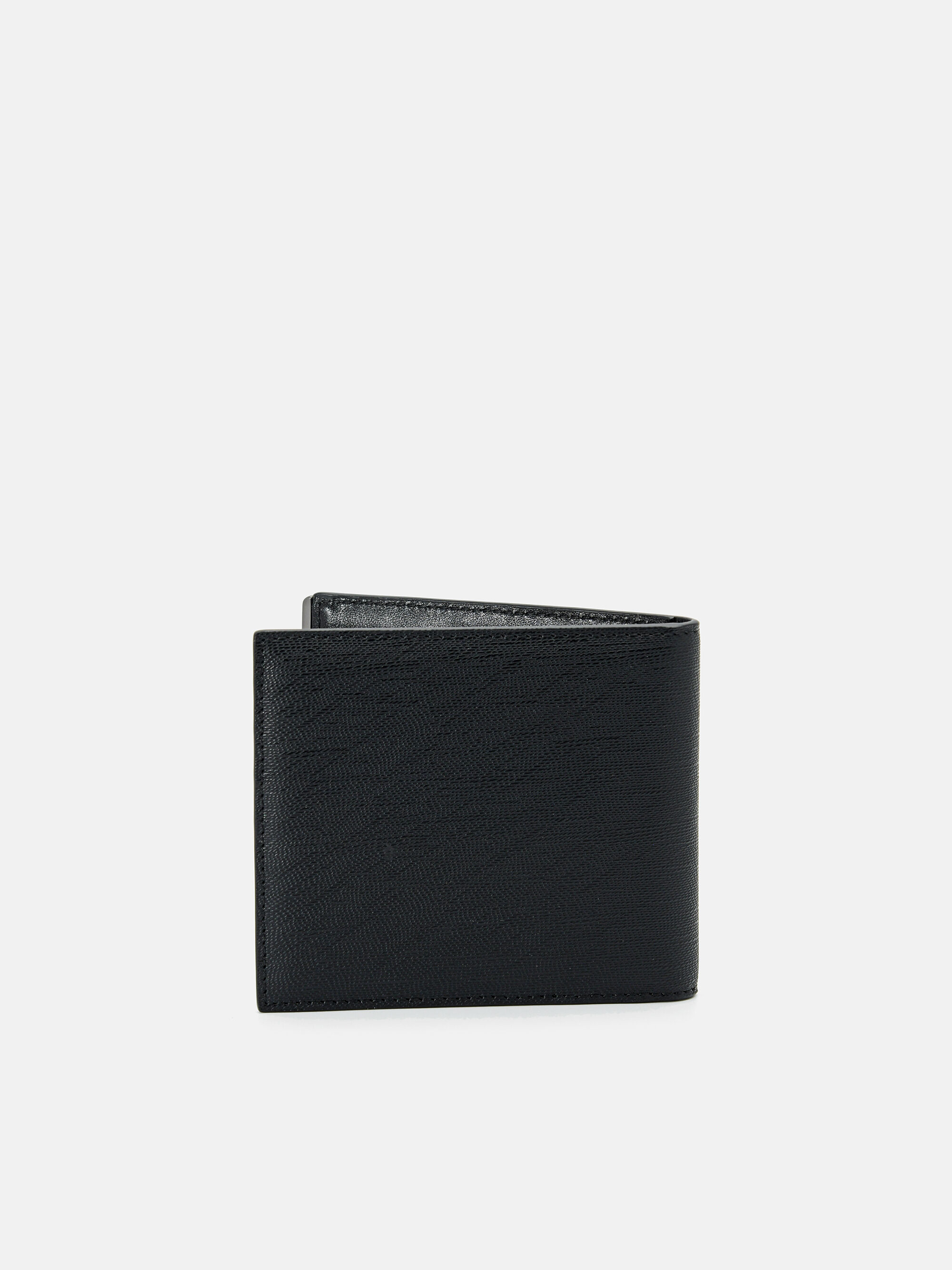 Black Leather Bi-Fold Card Holder - PEDRO ID