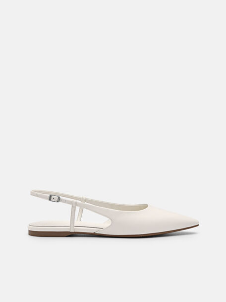 PEDRO Studio Loral Slingback Flats Kulit, , hi-res