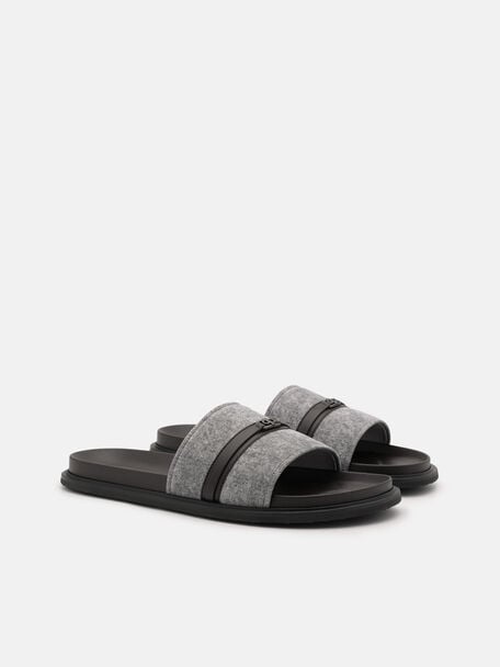 Belted Slide Sandals, 