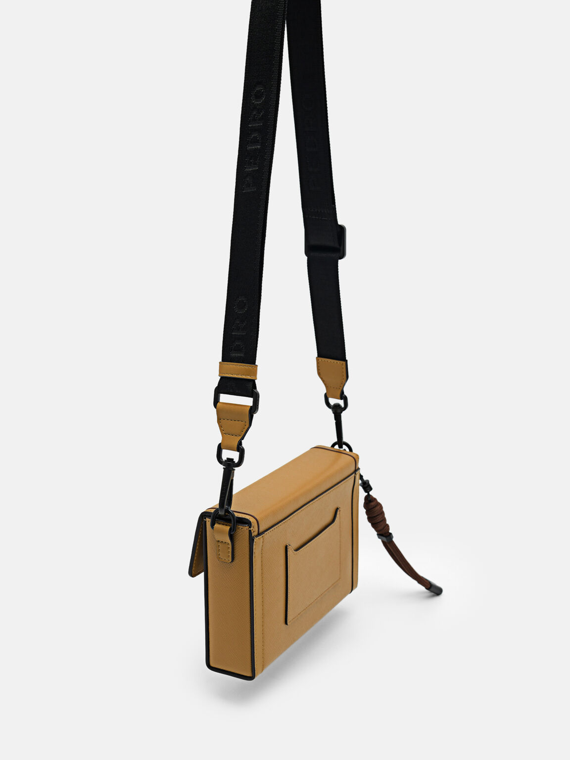 Saffiano Leather Mini Sling Bag, 
