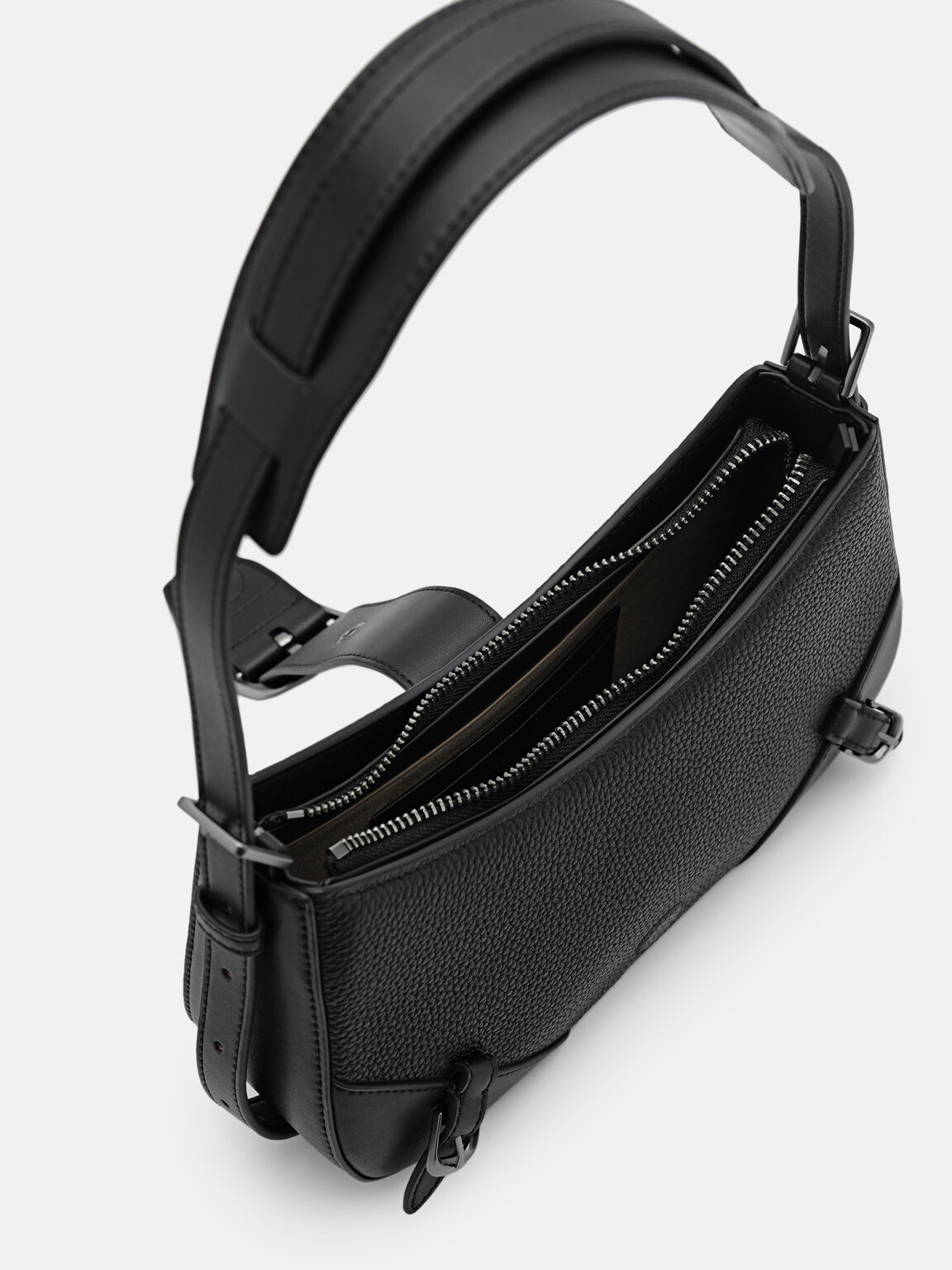 Helix Leather Shoulder Bag, 