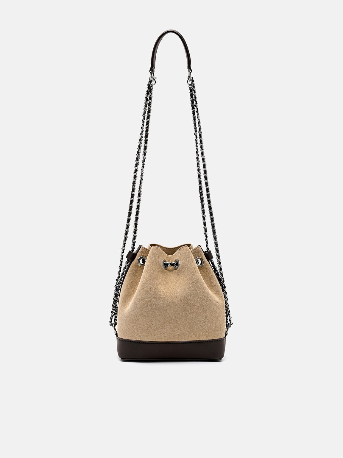 Suede Mini Bucket Bag, , hi-res
