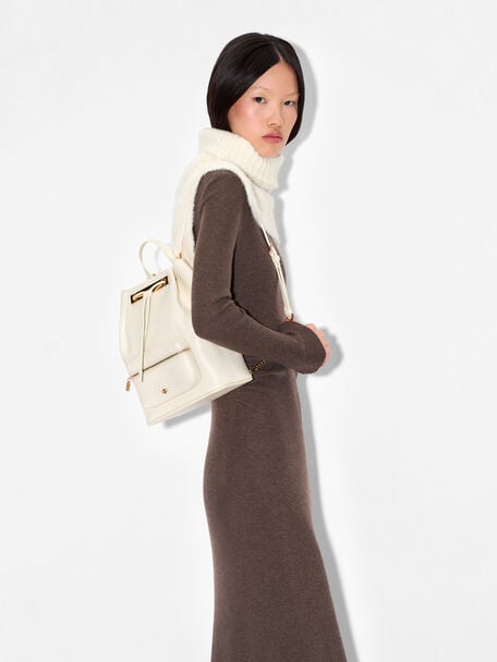 PEDRO Icon Leather Heel Sandals, Black