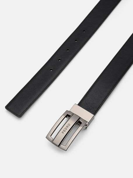 Sabuk Kulit Bolak-Balik dengan Gesper Lidah, 