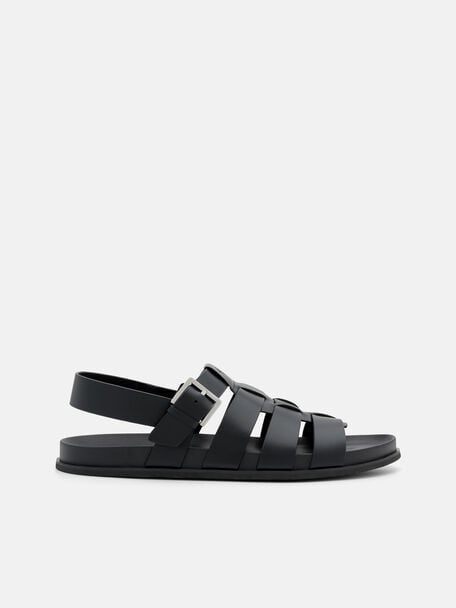 Sandal Kulit Caged Backstrap, , hi-res