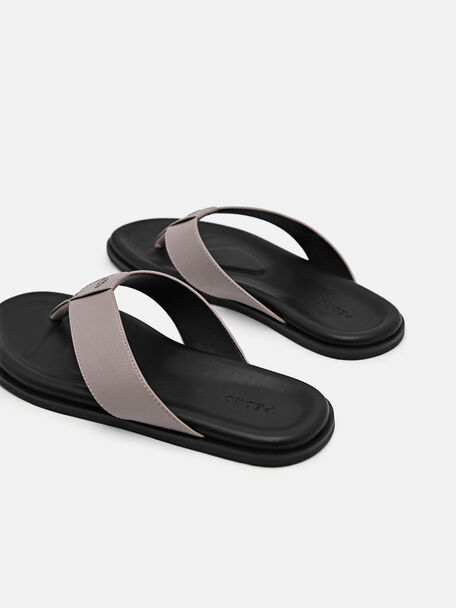 PEDRO Icon Leather Heel Sandals, Black