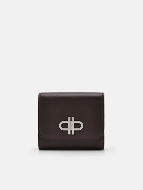PEDRO Icon Leather Tri-Fold Wallet, Dark Brown, hi-res