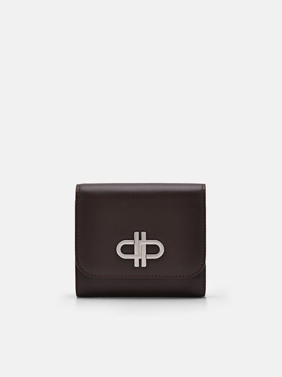 PEDRO Icon Leather Tri-Fold Wallet, Dark Brown, hi-res