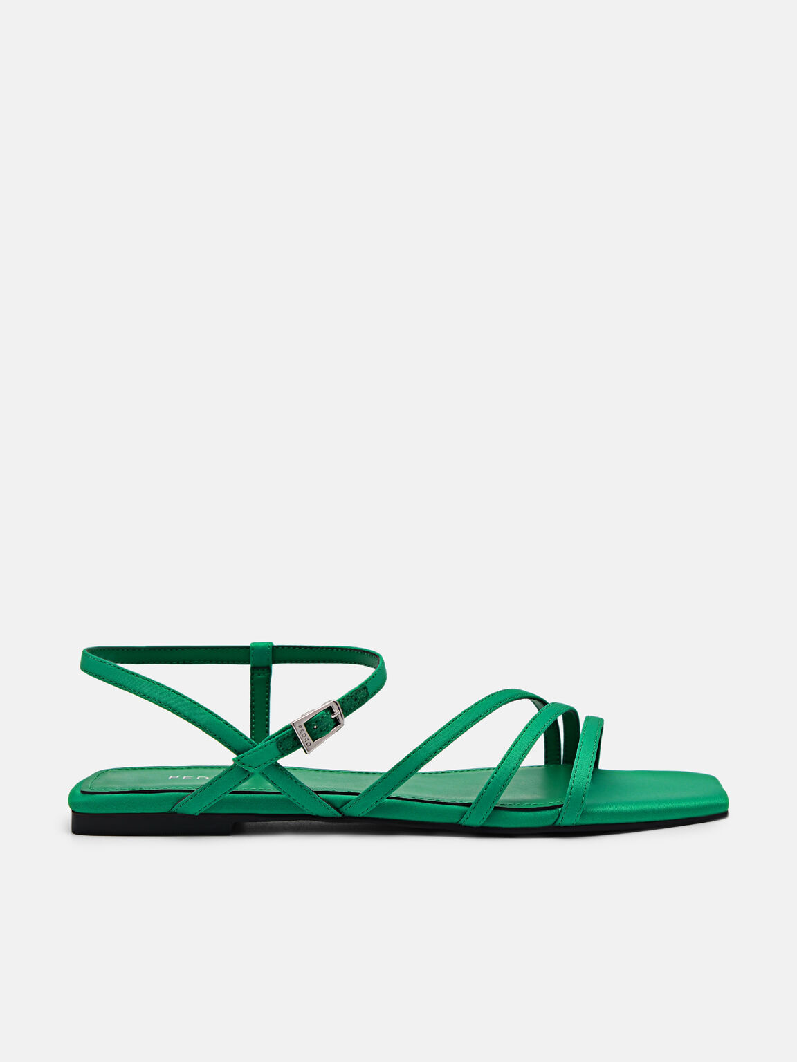 Peggy Ankle Strap Sandals, Green, hi-res