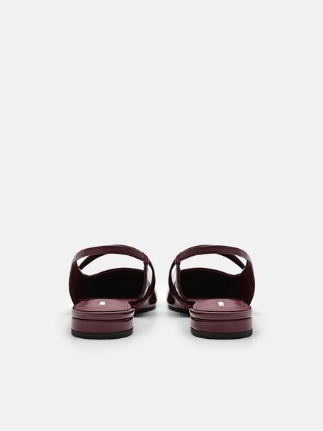 PEDRO Icon Leather Heel Sandals, Black