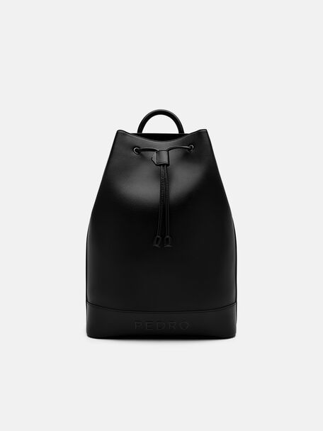 Drawstring Backpack, Black, hi-res