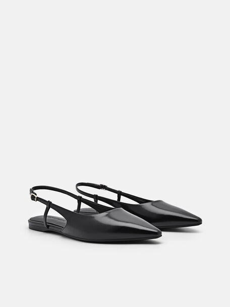 PEDRO Icon Leather Heel Sandals, Black