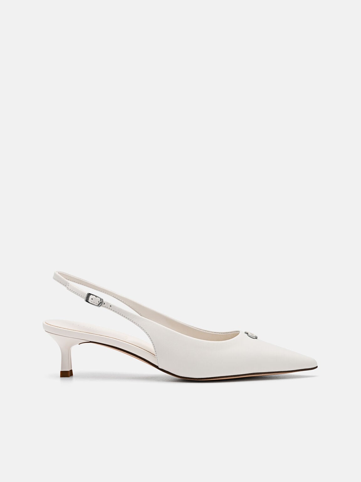 Sepatu Hak Slingback Kulit, , hi-res