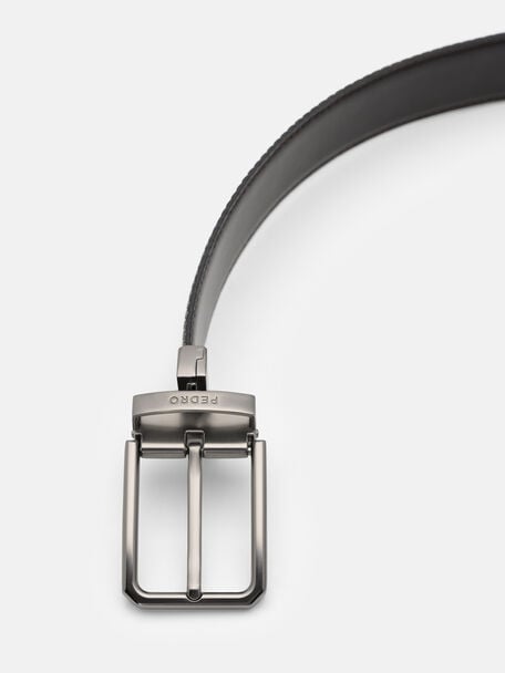 Leather Reversible Pin Belt, 