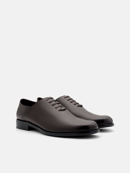 Burnished Leather Oxford Shoes, , hi-res