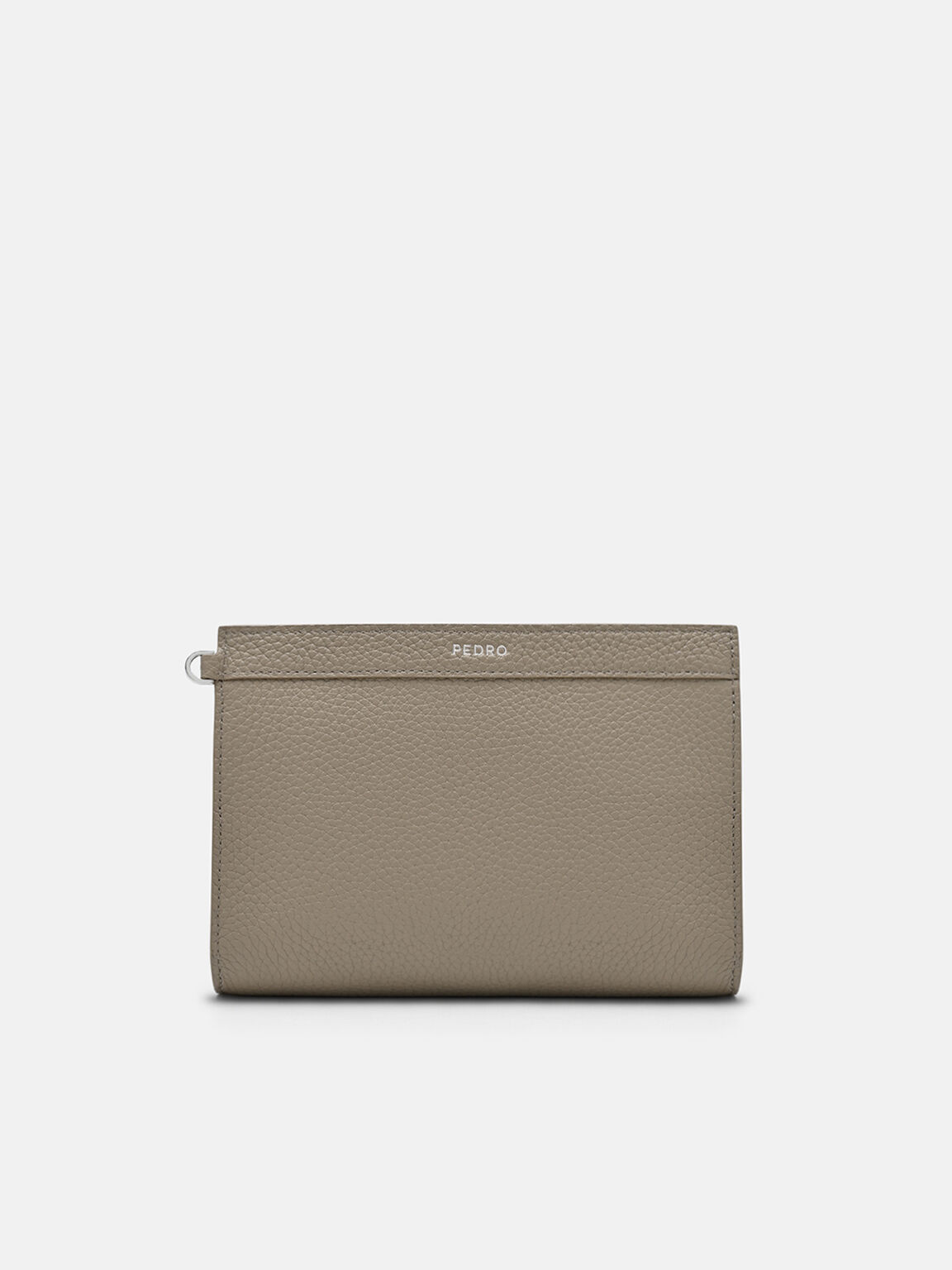 Pouch Kulit dengan Ritsleting, 