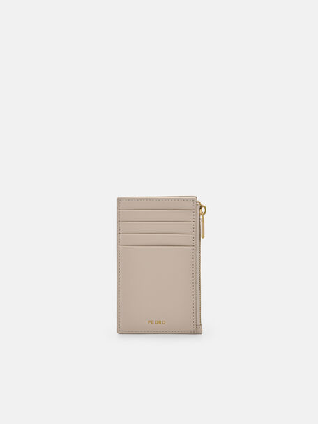 Leather Card Holder, Sand, hi-res