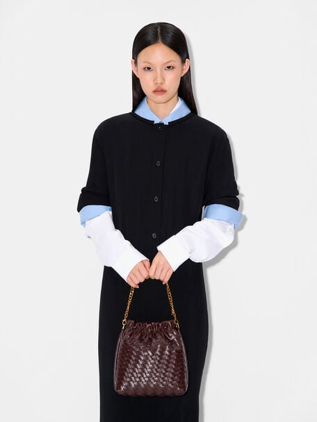 PEDRO Icon Leather Heel Sandals, Black