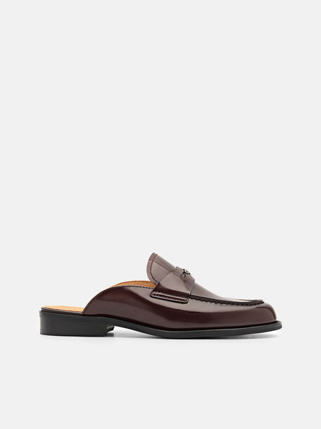 PEDRO Icon Leather Heel Sandals, Black