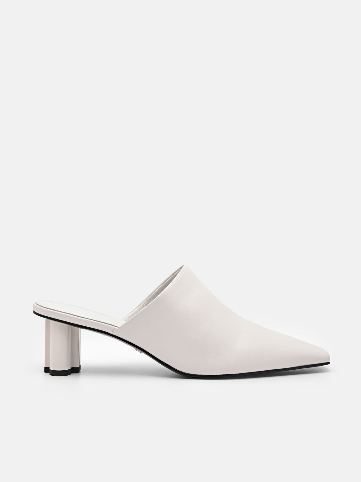 PEDRO Icon Leather Heel Mules, Chalk, hi-res