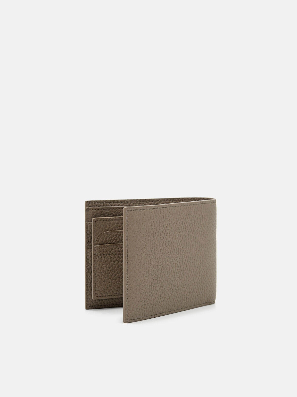 Dompet Lipat Ganda Kulit Embossed dengan Insert, , hi-res