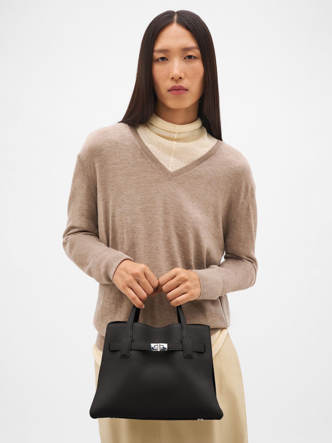 Tas Tangan Kulit Sedang Danielle, , hi-res