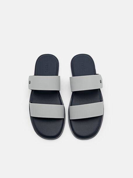 PEDRO Icon Leather Heel Sandals, Black
