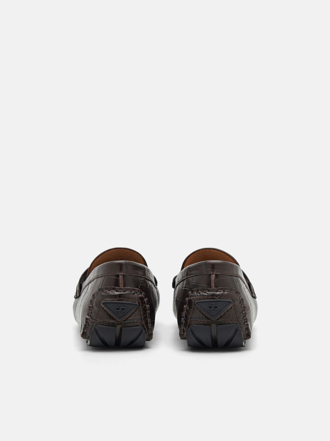 PEDRO Icon Croc-Embossed Leather Driving Shoes, , hi-res
