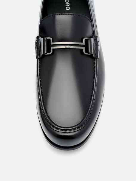 PEDRO Icon Leather Heel Sandals, Black