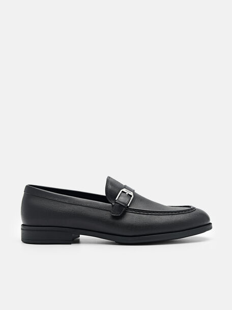 Altitude Lightweight Saffiano Leather Loafers, Black, hi-res